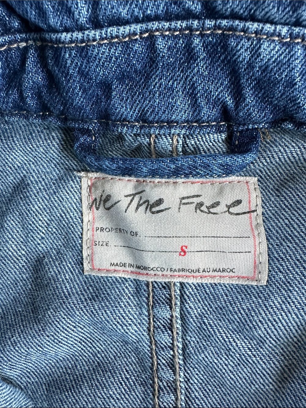 NWT Free People We The Free Jade Denim Jacket High low High Dove Medium wash S - Picture 11 of 16
